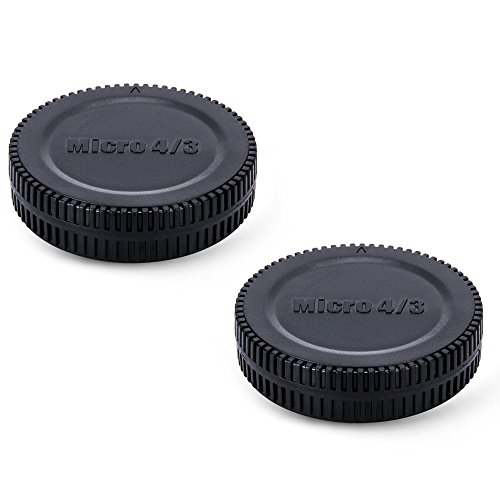 JJC 2-Pack Body Cap & Rear Lens Cover Kit for Micro 4/3 Cameras & Micro 4/3 Mount Lenses Such as Olympus OM-5 OM-1 Mark II E-M1 E-M5 E-M10 E-M1X,Panasonic G9 G7 G85 G95 GH6 GH5 GH4 GX9 GX8 GX85 & More