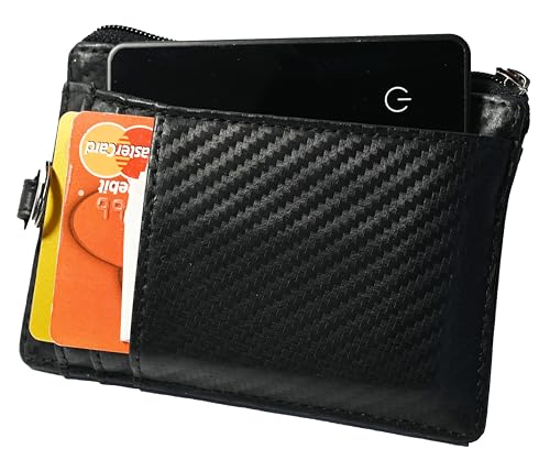 Skywin Wallet Tracker Card (Black) - Thin Wallet Locator Tracker Card for iOS Tracker Wallet Finder for Men and Women - Item Finders Find Keys, Phone, Wallet, Locate Anything