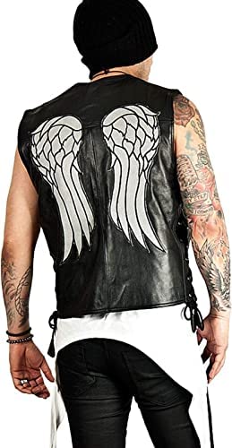 Daryl Dixon Angel Wings Vest | Walking Daryl Dixon Angel Wing Faux Leather vest Dead | Governor Daryl Dixon Vest (as1, alpha, 3x_l, regular, regular)
