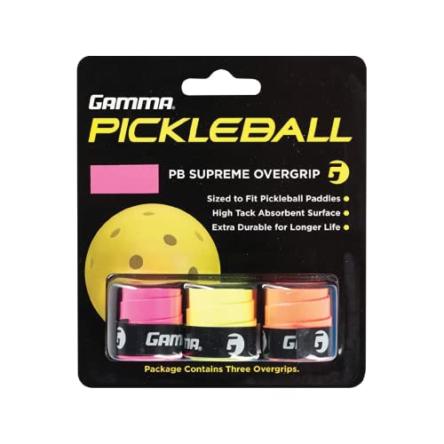 GAMMA Sports Pickleball Supreme Overgrip, Assorted Neon