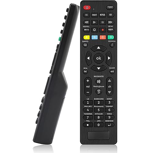 Universal TV Remote Replacement Compatible with Magnavox, RCA, JVC, TCL, Westinghouse, Philips, Panasonic, Hitachi, Hisense, Seiki, Sanyo, Insignia, Haier and More Brands Smart TV Remote Control