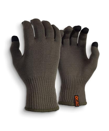 First Lite Talus Touch Full Finger Merino Wool Glove - Lightweight Hunting Gloves - Conifer - Large