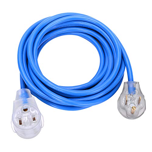 Welder Extension Cord, Heavy Duty 25 Feet 6-50 Nema R Plug Lighted Welding Cord with ETL Approved