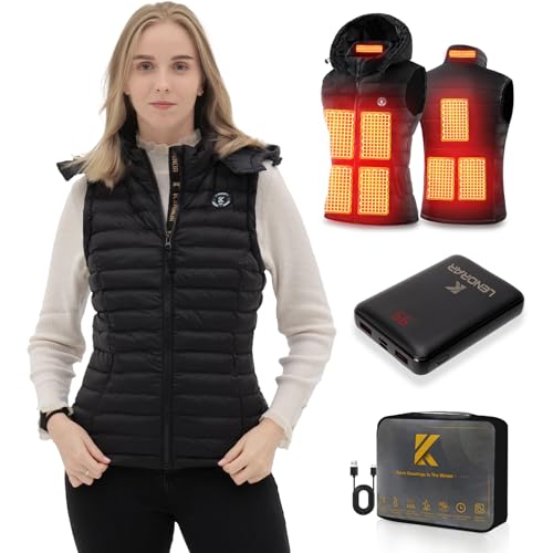 LENORAR Heated Vest for Women With Battery Pack Included, Winter Warm Heating Outwear Vests Jacket- Gifts for Women