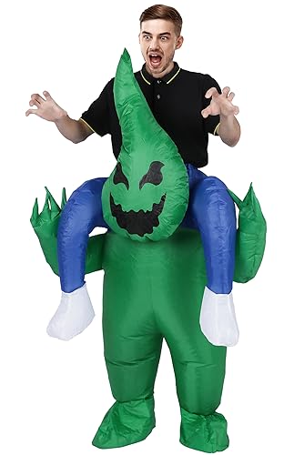 MH ZONE Inflatable Ghost Costumes for Adult Funny Halloween Costumes Alien Costume Adult Size Cosplay Costume Suit (Adult)