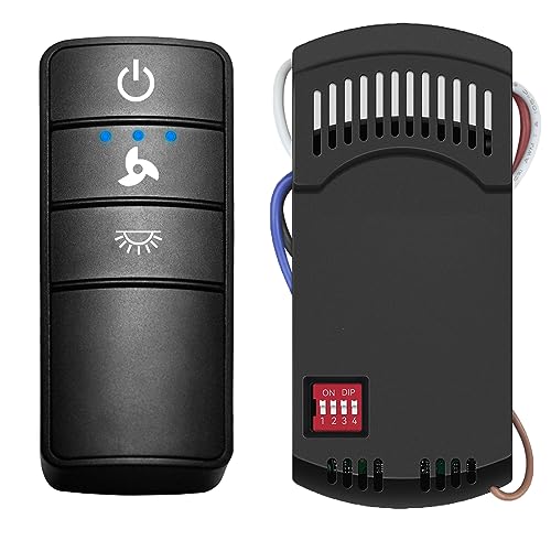 Universal Ceiling Fan Remote Control Kit,Hampton Bay Fan Remote Kit Replacement for Hunter,Harbor Breeze, Home Decorators,3-Speed, Light Dimming,Time Delay, KUJCE10320/TR222A,2AAZPHD3/HD3,98130