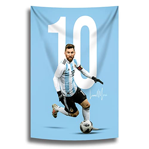 SUIBIAN Tapestry Messi Champion World Cup Wall Posters Wall Hanging Decoration for Bedroom Dorm Cool-for Party Art Wall Tapestry…39x59 Inch