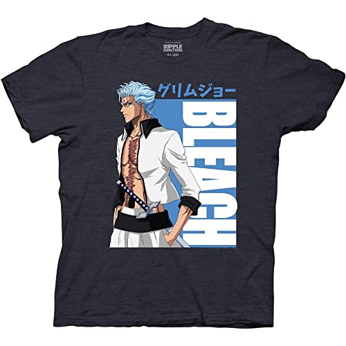 Ripple Junction Bleach Grimmmjow Logo Adult Anime T-Shirt Officially Licensed X-Large Heather Navy
