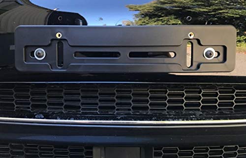 Front License Plate Tag Holder Mounting Mount Adapter Bumper Kit Bracket for AUTO CAR Truck Van SUV Golf CART Quantity Discount (9.45$ to 5.60$) (Each with 6 Screws+2 Built in Nuts) (1)