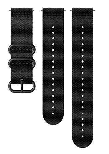 SUUNTO SS050228000 Suunto Watch Strap, 24mm, Textile, M+L: 130-240 mm, Black- Explore, 24mm ; M+L (130-240 mm)