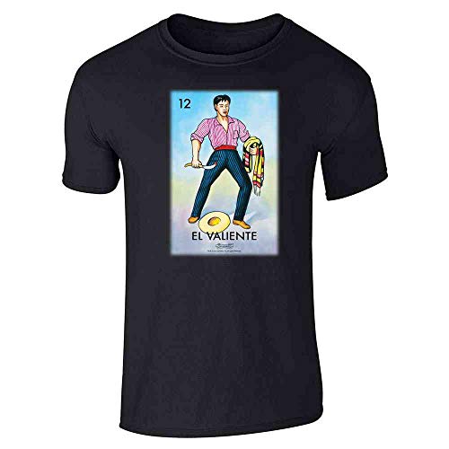 El Valiente The Brave One Card Mexican Graphic Tshirt Tee for Men Latin Shirt Black S
