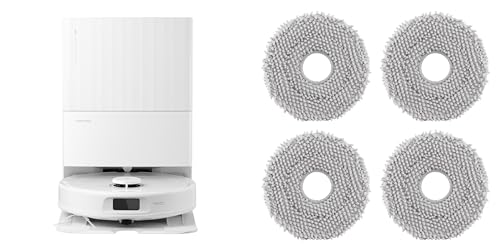 roborock Qrevo Pro Robot Vacuum and 4 Pack Microfiber Mop Cloths Bundle