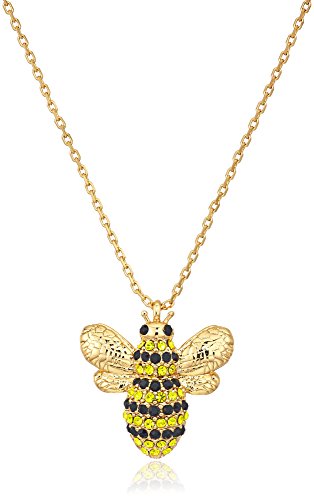 Kate Spade New York Women's Picnic Perfect Pave Bee Mini Pendant Necklace Multi One Size