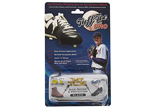 Tuff Toe Pro (BLACK) Baseball Fastpitch Softball Cleat Guard | Pitcher Shoe Drag Protector