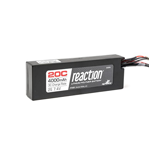 Dynamite Reaction 7.4V 4000mAh 2S 20C LiPo Hard Case:Deans Battery