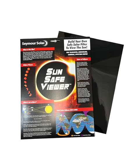 Hyperion Solar Film Sheets by Seymour Solar - ND5 Rating - Sun and Eclipse Photography or Viewing (9' x 12')