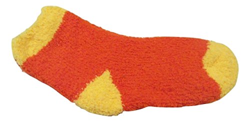 Snugadoo Too'Super Soft' Children's Socks (Orange with Yellow Heel-Toe) (9-11)