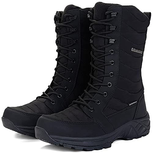 FW FRAN WILLOR Women's Waterproof Winter Snow Boots with Side Zipper