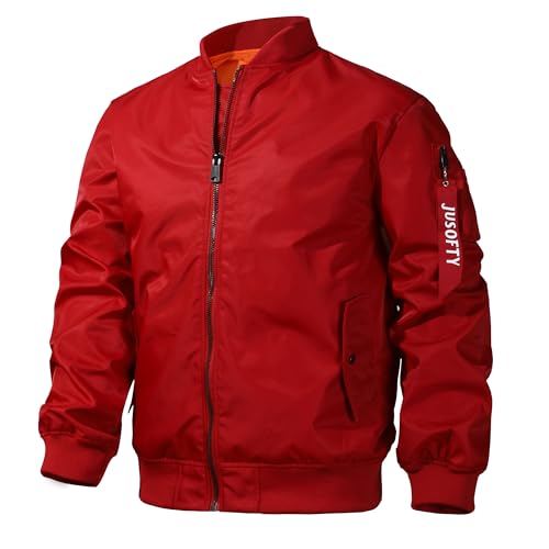 GOLYOY Bomber Jacket Men Casual Lightweight Cyberpunk Jacket Fashion Zip Up Windbreaker Techwear Streetwear Multi-Pocket Coat