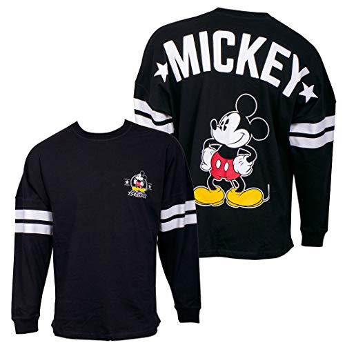 Disney Mickey Mouse Striped Sleeve Black Long Sleeve Shirt XLarge