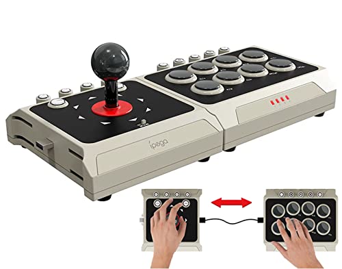 ipega PG-9221 Arcade Stick PC Street Fighter ps4 Arcade Stick Rocker whit TURBO one button continuous sending, MACRO programming for PS4/PS3/N-Switch/PC(windows 7/8/10)
