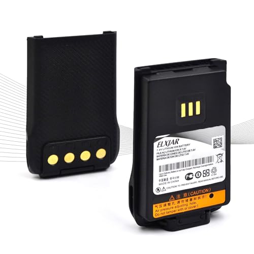 elxjar (2-Pack) 7.4V 1500mAh BL1502 (Thickness 14mm) Li-ion Replacement Battery for Hytera HYT BL2010 BL1504 UL913 PD562 PD502 PD682G Two-Way Radio