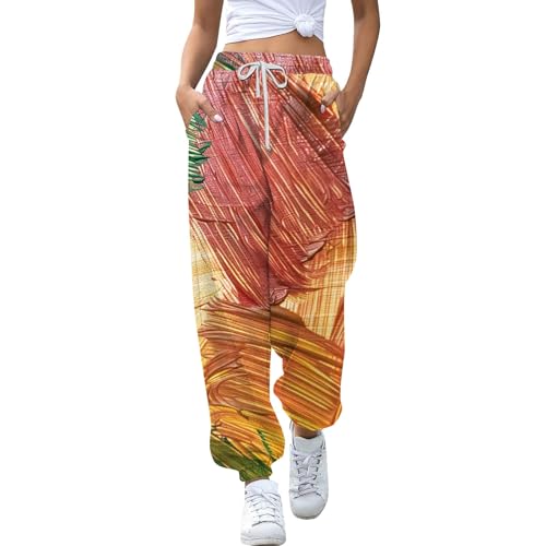 High Waisted Joggers for Women Baggy Cargo Pants Women Women'S Sweatpants with Pockets for Women Clothes Gifts for Men Fitted Trousers Pants for Women Day Prime Deals today 2024