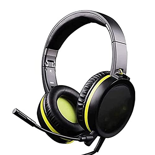 Gaming Headset with Microphone Foldable Over-Ear Headphones Noise Canceling Mic 7.1 Stereo Surround Sound