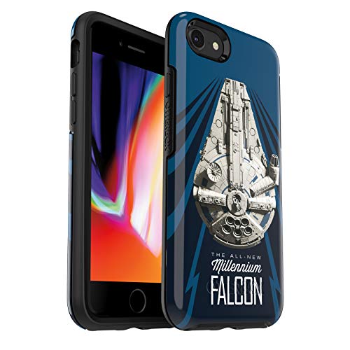 OtterBox SYMMETRY SERIES STAR WARS Case for iPhone SE (3rd and 2nd gen) and iPhone 8/7 - Retail Packaging - MILLENNIUM FALCON