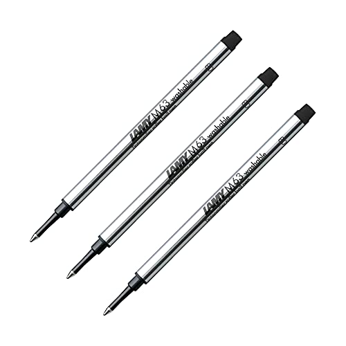 Lamy M63 Rollerball Refill Black (Pack of 3) and Wipe