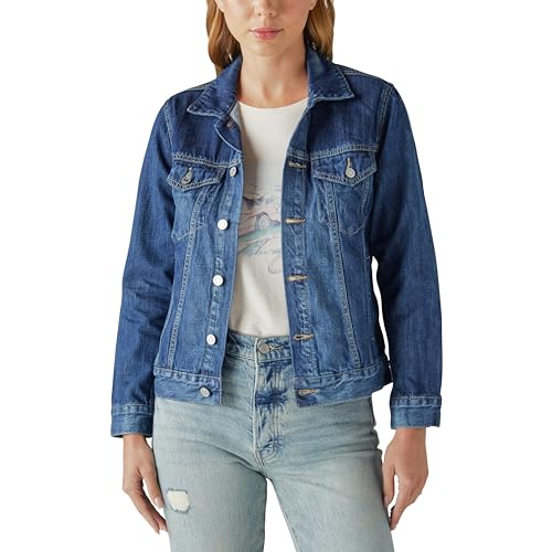 Lucky Brand womens Tomboy Trucker Jacket, Presidio, Large US