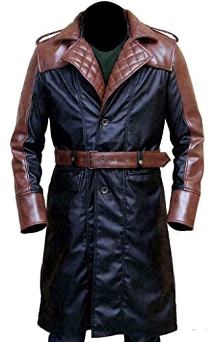 Tailor Outfits Jacob Frye Assassins Syndicate Hoodie Brown Trench Leather Coat for Men