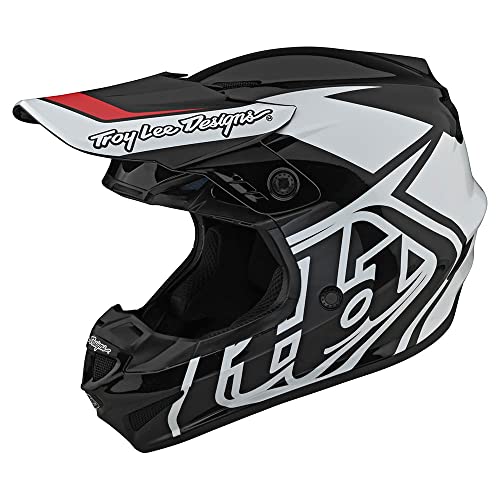 Troy Lee Designs GP Overload Adult Motocross Helmet - Face Helmet Offroad Motorcycle Dirt Bike ATV Powersports Dual Sport Racing Helmet - Mens Womens Unisex (Black/White, LG)