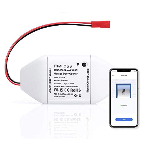 meross Smart WiFi Garage Door Opener Remote, App Control, Works with Alexa, Google Assistant and SmartThings, No Hub Needed