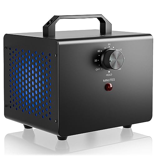 [Strong Ozone 2000 Sq Ft] Ozone Machine Odor Removal 15000mg/h, Ozone Generator Odor Eliminator for Home, Ozone Odor Eliminator, Ionizer Air Purifier Ozone for Home, Car, Smoke, and Pet Room - Black