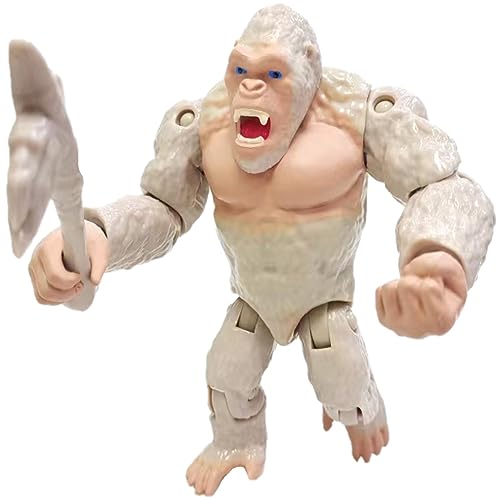 SAELAC King Kong Action Figures, Classic Movie Character 6 Inch Movable Joints Albino Gorilla Toy, King Kong Toys