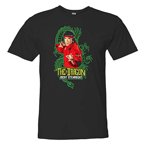 Mens Unisex Ricky Steamboat Enter The Dragon HQ Wrestling Tee Shirt Black
