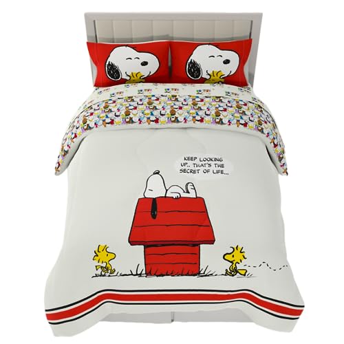 Franco Peanuts Charlie Brown & Snoopy Classic Pals Super Soft Comforter and Sheet Set, 5 Piece Full Size, (Official Licensed Product) Collectibles