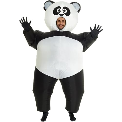 Morph Inflatable Panda Costume Adult, Blow Up Panda Costume, Panda Inflatable Costume, Panda Adult Inflatable Costume Black/White
