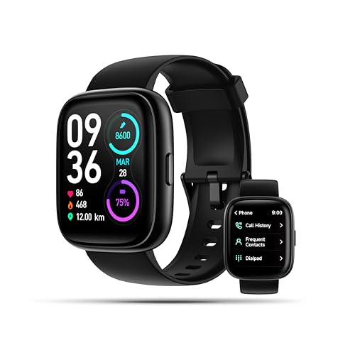KEEPONFIT Smart Watch, 1.83' Touch Screen Smartwatch with Alexa Built-in IP68 Waterproof, Pedometer,Fitness Tracker with 100 Sports Modes Heart Rate/SpO2/Stress/Sleep Monitor for Men and Women