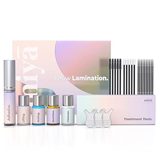 Brow Lamination Kit | MIYA LASH | Professional Eyebrow Lamination with Keratin | DIY Eye Brow Lift Kit | Fuller, Thicker Brows for 6 weeks | Includes Easy to Use Instruction, Treatment Tools & Brushes