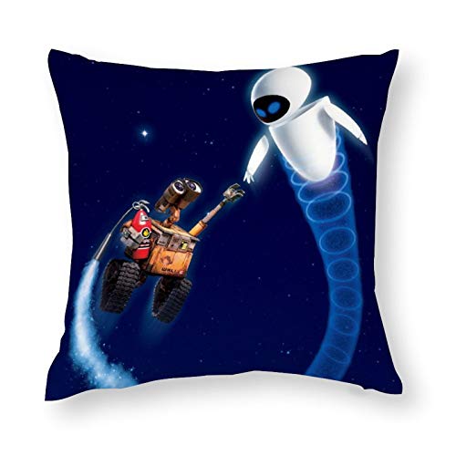UNiUS Wall-E Throw Pillow Covers Double-Sided Printing 18x18 inches for Couch Decorative Sofa Pillows for Living Room Bed Car Set of 1 2 4 Square Pillowcase Home Decor