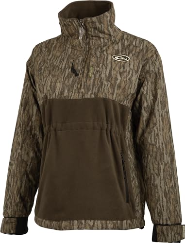 Drake Waterfowl MST Ladies Eqwader Plus 1/4 Zip Mossy Oak Bottomland Xlarge