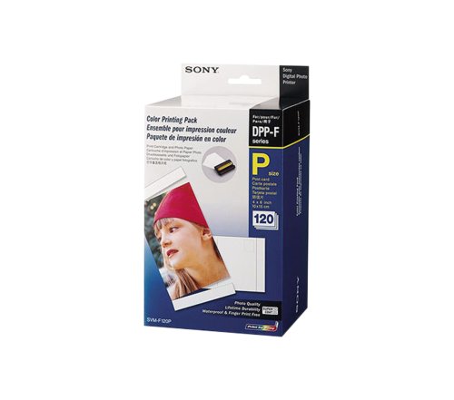 Sony SVM-F120P 4'x6' Color Print Paper 120 Pack and 2 Ink Ribbons