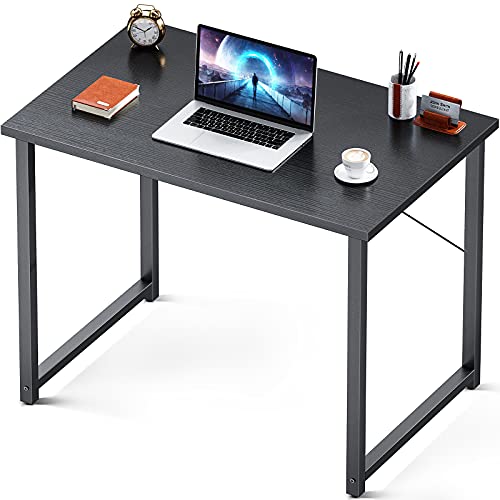Coleshome 32 Inch Computer Desk, Modern Simple Style Desk for Home Office, Study Student Writing Desk, Black