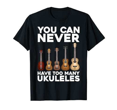 Funny Ukulele Art For Men Women Small Guitar Ukulele Players T-Shirt