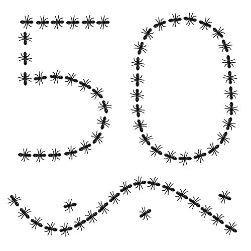 LovesTown 50 PCS Fake Ants, Prank Plastic Black Ant Realistic Ant Halloween Joke Toys for Halloween Party Decor Supplies April Fool's Day Props