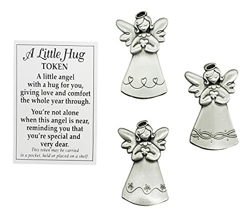 Ganz A Little Hug Angel Token Charm with Prayer Card Size: 1' by 1 1/2