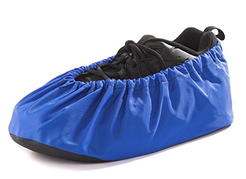 Reusable Shoe Boot Covers Made USA Washable Non Skid Lab Tested Contractors Homeowners Booties (X-Large, Royal Blue)