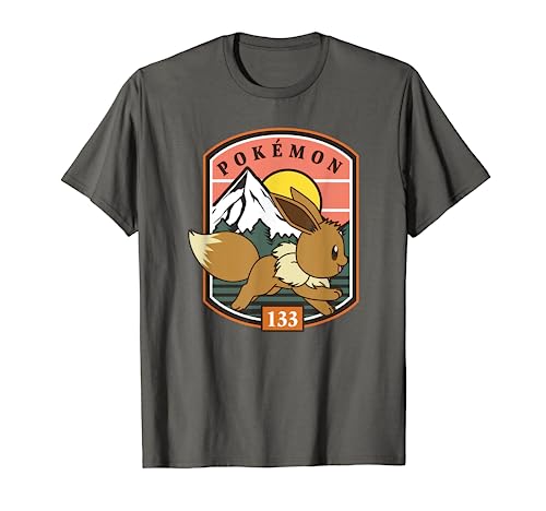 Pokémon 133 Eevee Outdoor Adventure Forest Park Badge T-Shirt